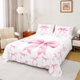 thumbnail image 1 of Erosebridal Watercolor Pink Bow Full Size Sheets, Cartoon Princess Bed Sheets, 4-Piece, 1 of 5