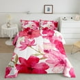 thumbnail image 1 of Erosebridal Watercolor Pink Flower Bedding Sets Queen with Comforter, Chic Floral Duvet Insert, Girly Blossoms Comforter Sets Queen Size, Super Cozy Room Decorative, 3pcs, 1 of 8