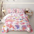 thumbnail image 1 of Erosebridal Watercolor Tropical Fish Quilt Full for Girls, Ocean Coral Animal Full Bedspread Sets, 3 Pieces, 1 of 7