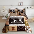 thumbnail image 1 of Erosebridal Western Bedding Bull Skull Horse Arrow Print Bed Comforter Set Twin, Southwestern Cowboy Boots for Men Comforter Set Wild West Desert Style Duvet Insert with 1 Pillow Case, 1 of 5