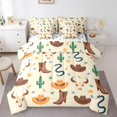 thumbnail image 1 of Erosebridal Western Boot Bedding Twin Size, Cowboy Cowgirl Bed in a Bag Twin size, Sheep Skeleton Decor, Reversible 7pcs, 1 of 6