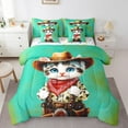 thumbnail image 1 of Erosebridal Western Cat Bedding Sets Full Size, Kawaii Kitten Comforter Sets with Sheets, Pet Lover Decor, Reversible 7pcs, 1 of 5