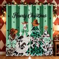 thumbnail image 1 of Erosebridal Western Christmas Blackout Curtains, Cartoon Pine Tree Window Curtains Pack of 2 (38x45 Each), Sage White, 1 of 6