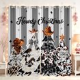 thumbnail image 1 of Erosebridal Western Cowboy Blackout Curtains, Christmas Tree Window Curtains Pack of 2 (38x45 Each), Gray White, 1 of 6