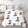 thumbnail image 1 of Erosebridal Western Cowgirls Bedding Full Size, Boots Bow Comforter Sets With Sheets, White Pink Black Bedding Sets Full Size, Microfiber Room Decorative,7-Piece Reversible, 1 of 5