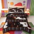 thumbnail image 1 of Erosebridal Western Cowhide King Size Comforter Sets,Cow Pattern Comforters King Size,Black Reversible,3 Pieces,1 Comforter and 2 Pillowcases, 1 of 7