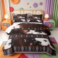 thumbnail image 1 of Erosebridal Western Cowhide Twin Quilt Set,Cow Pattern Twin Coverlet Set,2 Pieces,1 Bedspread and 1 Pillowcase, 1 of 7