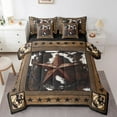 thumbnail image 1 of Erosebridal Western Texas Stars Bed In A Bag King Size,Lodge Cabin Bedding Sets King Size,Cow Print Bedroom Decor,Reversible,Super Cozy,7 Pieces, 1 of 5