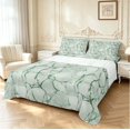 Erosebridal White Marble Green Crack Bed Sheets,Modern Stone Pattern ...