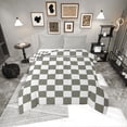 thumbnail image 1 of Erosebridal White Sage Green Checkered Bedding Set Buffalo Plaid Grid Comforter Set Checkerboard Quilt Set Aesthetics Gingham Duvet Set Modern Room Decor, 1 of 8