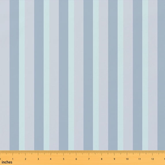 Erosebridal Wide Stripe Fabric by the Yard 2 Yards Multi Stripe Sewing Fabric, Periwinkle