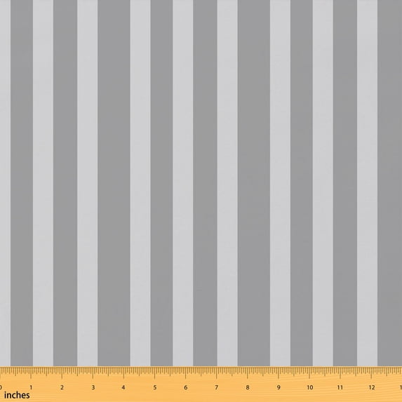 Erosebridal Wide Stripe Fabric by the Yard 2 Yards Multi Stripe Sewing Fabric, Silver