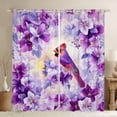 thumbnail image 1 of Erosebridal Bird Curtains and Drapes (38Wx54L),Purple Flower 30%-50% Blackout Curtains for Bedroom,Flowers Room Decorative, 1 of 5