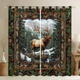 thumbnail image 1 of Erosebridal Wild Deer Moose Reindeer Curtains Pack of 2 (38x54), Safari Jungle Animal 30%-50% Black Out Curtains, 1 of 6