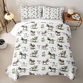 thumbnail image 1 of Erosebridal Wild Donkey Bed Spread Queen,Rustic Plant Flowers Queen Coverlet Set For Boys Teens,3pcs, 1 of 7