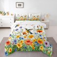 thumbnail image 1 of Erosebridal Hummingbird Comforter Sets,Colorful Floral Flower Comforters & Duvets,Animal Wildlife Bedroom Decor,Breathable,Reversible,2pcs, 1 of 7