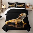 thumbnail image 1 of Erosebridal Wild Lizard Quilt King,3D Cartoon Animals Pattern King Coverlet Set For Boys,3 Pieces, 1 of 7