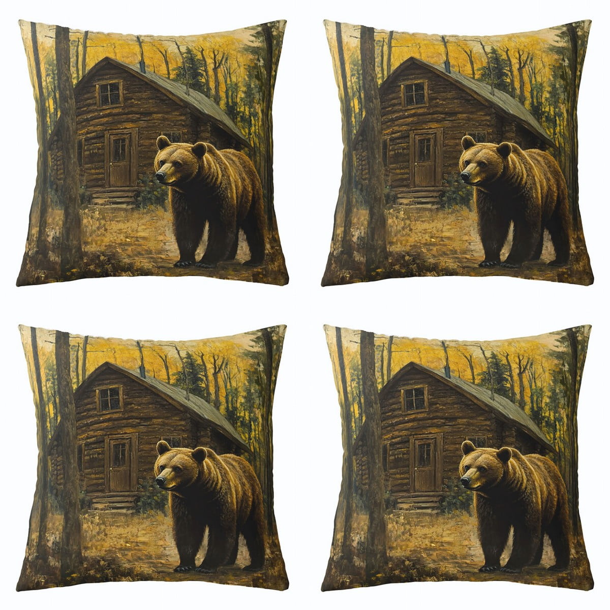 Photo inspiration: Fresh Look at Erosebridal Wildlife Bear Cushion Covers For Sofa Set Of 4