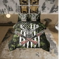 thumbnail image 1 of Erosebridal 7Pcs Wildlife Deer Boys Hunting Camo Twin Bedding,Camouflage Camo Comforter Sets With Sheets,American Flag Bed In A Bag Twin Size,Black Reversible,Super Cozy Hunting Room Decorative, 1 of 6