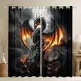 thumbnail image 1 of Erosebridal Wildlife Dragon Curtains and Drapes (38Wx54L),Magic Animal 30%-50% Blackout Curtains for Bedroom,Room Decorative, 1 of 5