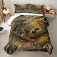 thumbnail image 1 of Erosebridal Wildlife Duck Twin Quilt Set for Boys Girls, Branches Plant Twin Coverlet Set, 2-Piece, 1 of 7
