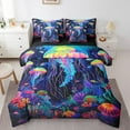 thumbnail image 1 of Erosebridal Wildlife Jellyfish Bedding Queen Size,Underwater World Bed In A Bag Queen Size,Marine Animal Decoration,Reversible,Lightweight,7 Pieces, 1 of 5