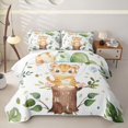 thumbnail image 1 of Erosebridal Wildlife Tiger Twin Quilt Set for Boys Girls, Tropical Leaf Flower Twin Coverlet Set, 2 Pieces, 1 of 7