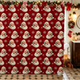 thumbnail image 1 of Manfei Winter Christmas Waterproof Shower Curtain 72Wx84L, Red, 1 of 5