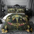 thumbnail image 1 of Erosebridal Witch Circle Bed Spread Queen 3pcs,Witchy Garden Queen Coverlet Set,Green,1 Quilt and 2 Pillowcases, 1 of 7