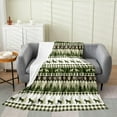 thumbnail image 1 of Erosebridal Wolf Animal Fuzzy Blanket Queen 90x90,Geometric Bear Paw Print Luxury Soft Throw Blanket,Botanical Pine Tree Woodland Fleece Blanket,Rustic Checkered Buffalo Plaid Bed Blanket, 1 of 5
