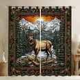 thumbnail image 1 of Erosebridal Woodland Moose Deer Curtains for Living Room, Jungle Animal 30%-50% Blackout Curtains Set of 2 (52x84), 1 of 6