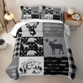 thumbnail image 1 of Erosebridal Woodland Patchwork Quilt King,Mountain Cabin King Coverlet Set For Boys,3-Piece, 1 of 7