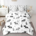 thumbnail image 1 of Erosebridal Woodland Reindeer Bedding Twin Size, Rustic Elk Bedding Sets Twin Size, Wildlife Room Decor, Reversible 7pcs, 1 of 5