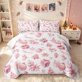 thumbnail image 1 of Erosebridal Xmas Tree Ornament Quilt Full, Christmas Gift Full Bedspread Sets, White Pink, 3pcs, 1 Coverlet and 2 Pillowcases, 1 of 7