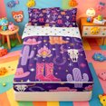 thumbnail image 1 of Erosebridal Y2K Western Cowboy Boot Cactus Zipper Full Size Comforter Sets with Fitted Sheet and 2 Pillowcases,Bull Skull Campfire Stars Pattern Zipper Bedding Set For Girls,Polkadot Reversible,4pcs, 1 of 7