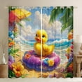 thumbnail image 1 of Erosebridal Yellow Duck Curtains for Living Room,Botanical Flower Curtains and Drapes (52Wx84L),Cartoon Animal Curtains Pack of 2 (52Wx84L),Female Bedroom Decor, 1 of 6