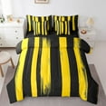 thumbnail image 1 of Erosebridal Yellow Oil Painting Bed in a Bag Twin Size,Modern Geometric Stripes Bed Set,Abstract Geometry Bedding Twin Size,Microfiber Bedroom Decorative Reversible,7 Pieces, 1 of 6