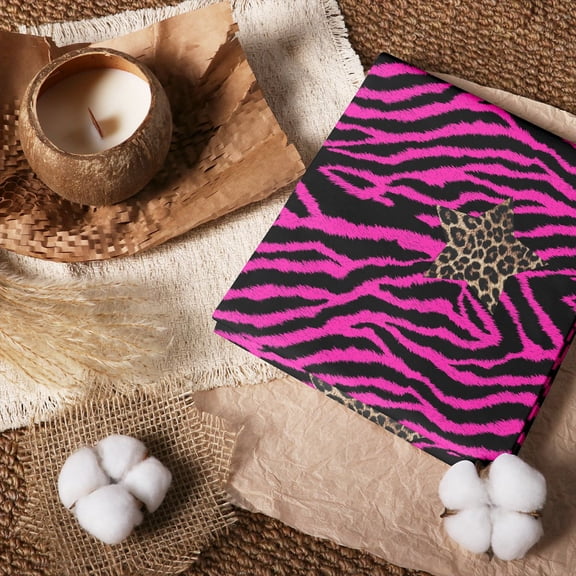 Erosebridal Zebra Leopard Pink 100% Cotton Fabric by the Yard 1 Yard, Wild Mix Home Decor Fabric by the Yard