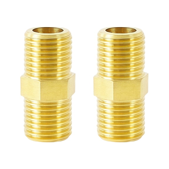 Erosion Resistant Brass Threaded Adapter Double Male Threaded Connector Simple Installation for Water Supply Systems