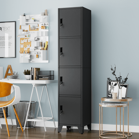 Erosoei 4 Door Small Metal Storage Locker Cabinet for Employees, Office, Gym, School, Garage, Mudroom