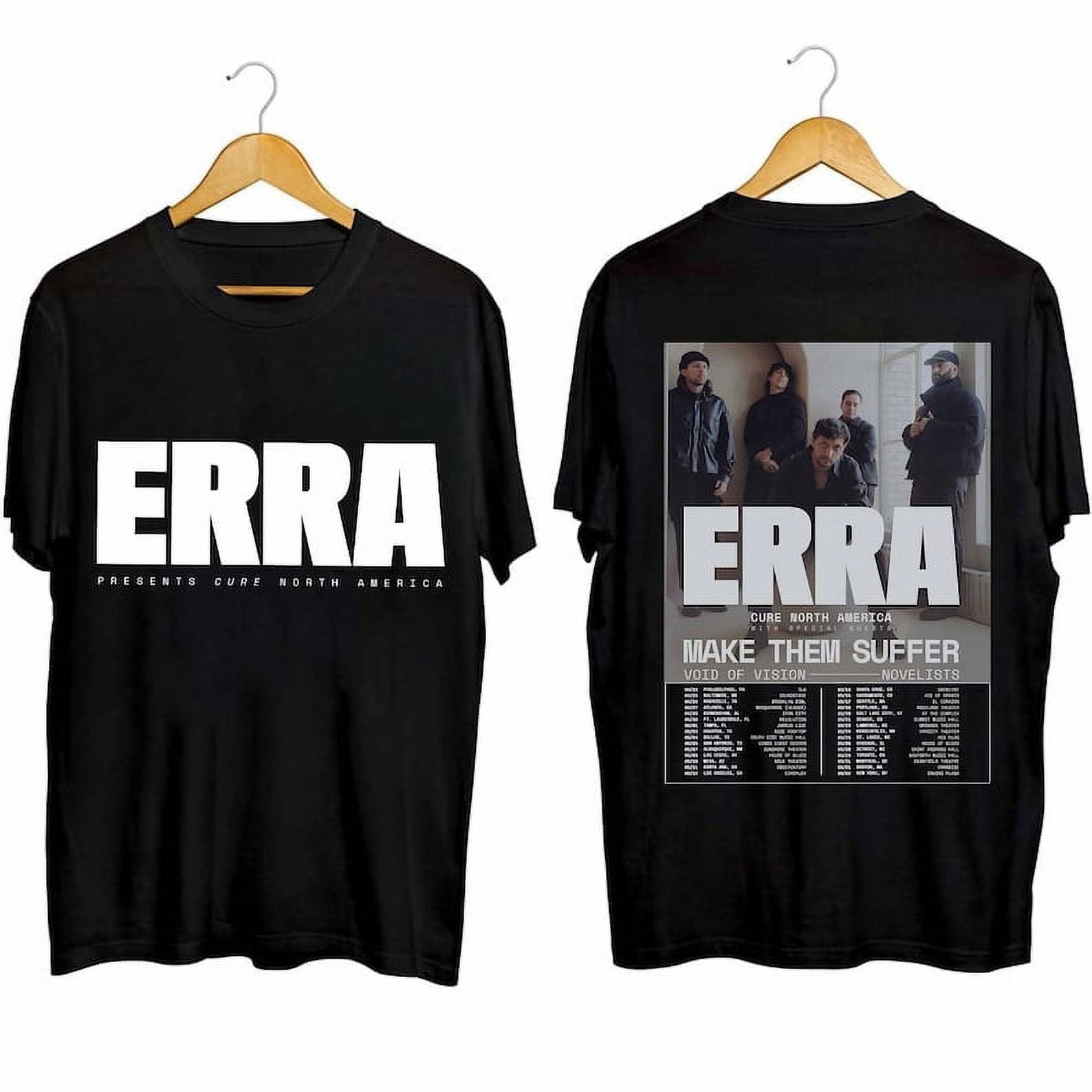 Erra Cure 2024 North American Tour Shirt CIEN LUXURY, Erra Band Fan