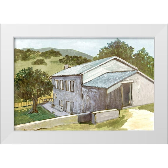 Errico and Slyp 32x23 White Modern Wood Framed Museum Art Print Titled - Country Home I