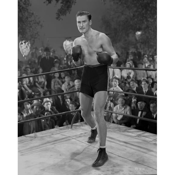 Errol Flynn Posed in Boxing Ring Photo Print (24 x 30)