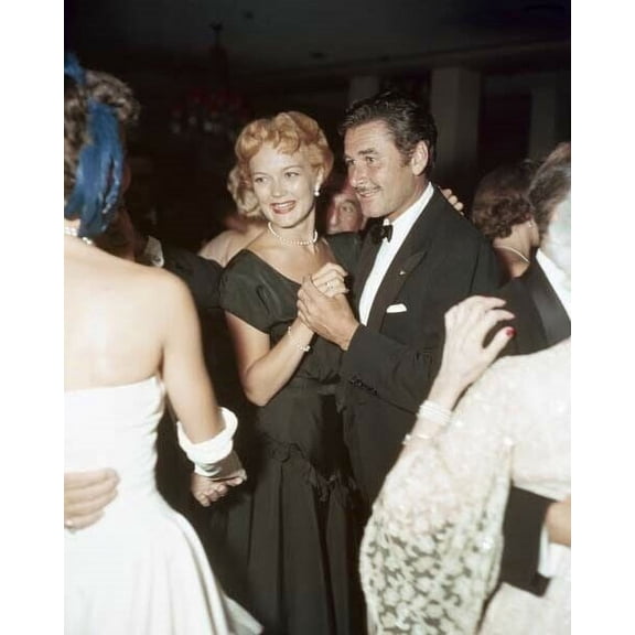 Erroll Flynn suave in tuedo dancing with wife 1940's Hollywood 11x17 Poster