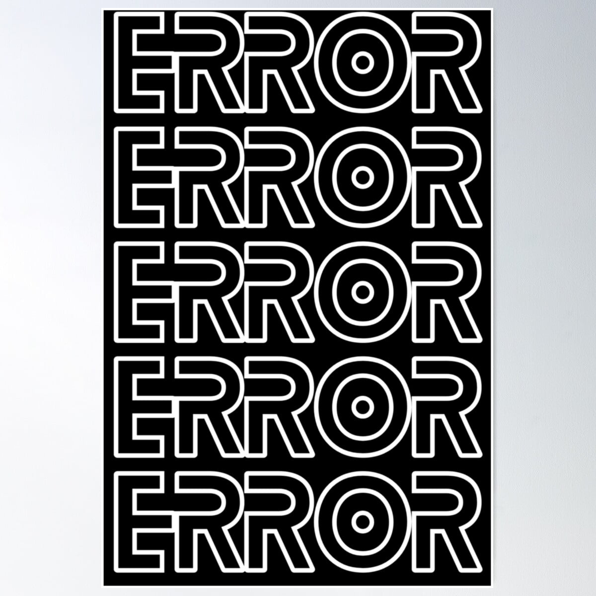 Error Poster Wall Art, Modern Wall Decor For Living Room Bedroom, 8x12 ...