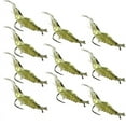 thumbnail image 1 of Ersazi 10pcs Shrimp Soft Prawn Hook Tackle Bait Saltwater Bass Fishing Lures, 1 of 5