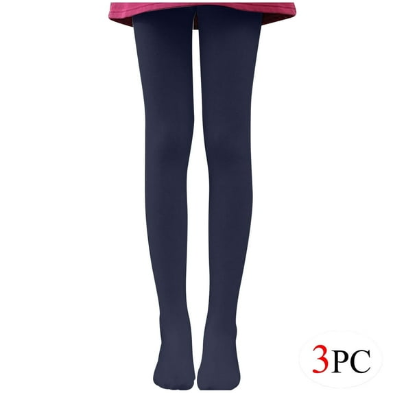 Ersazi 3Pc Black Sheer Tights Women'S All Age Thin Velvet Dance Socks Base Socks White Pantyhose Navy M