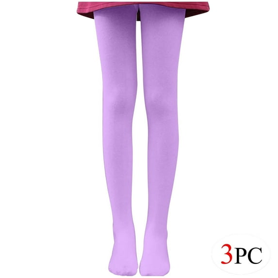 Ersazi 3Pc Women Tights Women'S All Age Thin Velvet Dance Socks Base Socks White Pantyhose Purple M