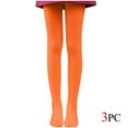 thumbnail image 1 of Ersazi 3Pc Womens Tights For Dresses Women'S All Age Thin Velvet Dance Socks Base Socks White Pantyhose Orange L, 1 of 6