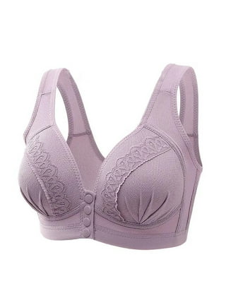 Daisy Bra for Elderly,Ultra-Thin Plus Size Comfortable & Convenient Front  Button Bra,Breathable Coverage Bra (48, Pink) : : Clothing, Shoes  & Accessories